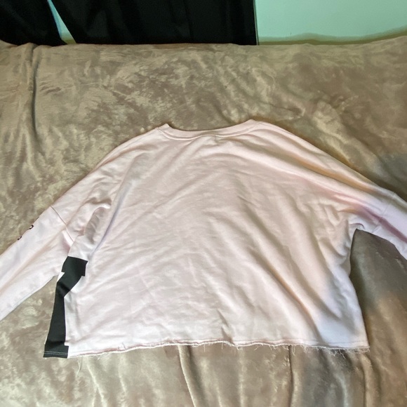 PINK long sleeve crop top - Picture 4 of 4